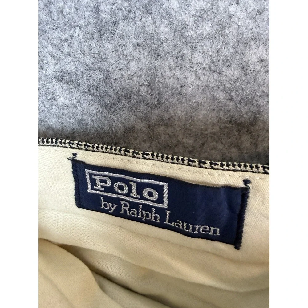 Vintage Polo Ralph Lauren Pants Men's 33 Trousers Wool Houndstooth 90s Tweed